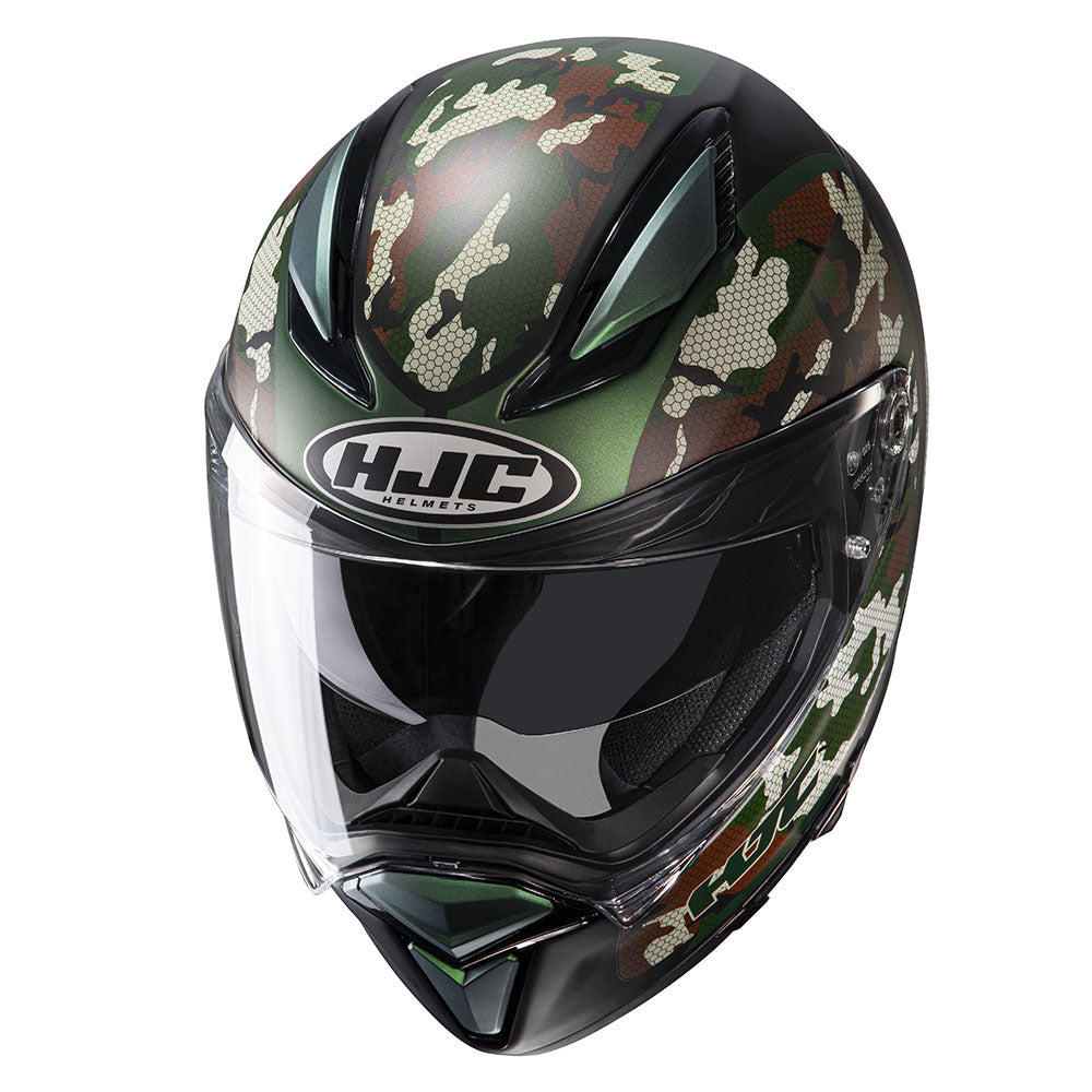 HJC F70 Katra MC3HSF Yellow Motorcycle Helmet