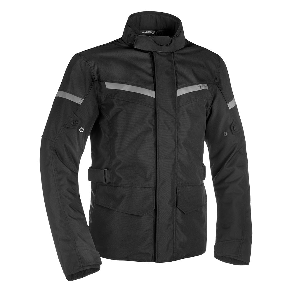 Spartan Long Waterproof Men's Motorcycle Jacket Black