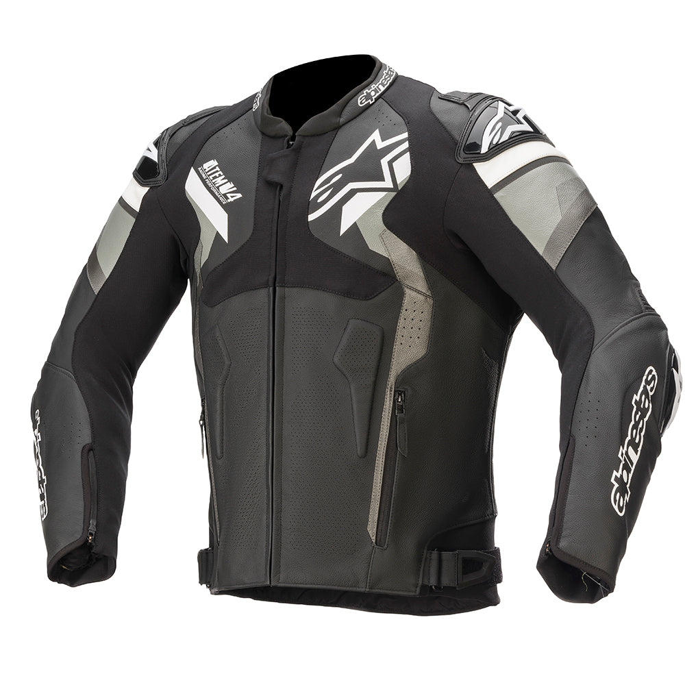 Alpinestars Atem v4 Men's Leather Jacket Black Grey White
