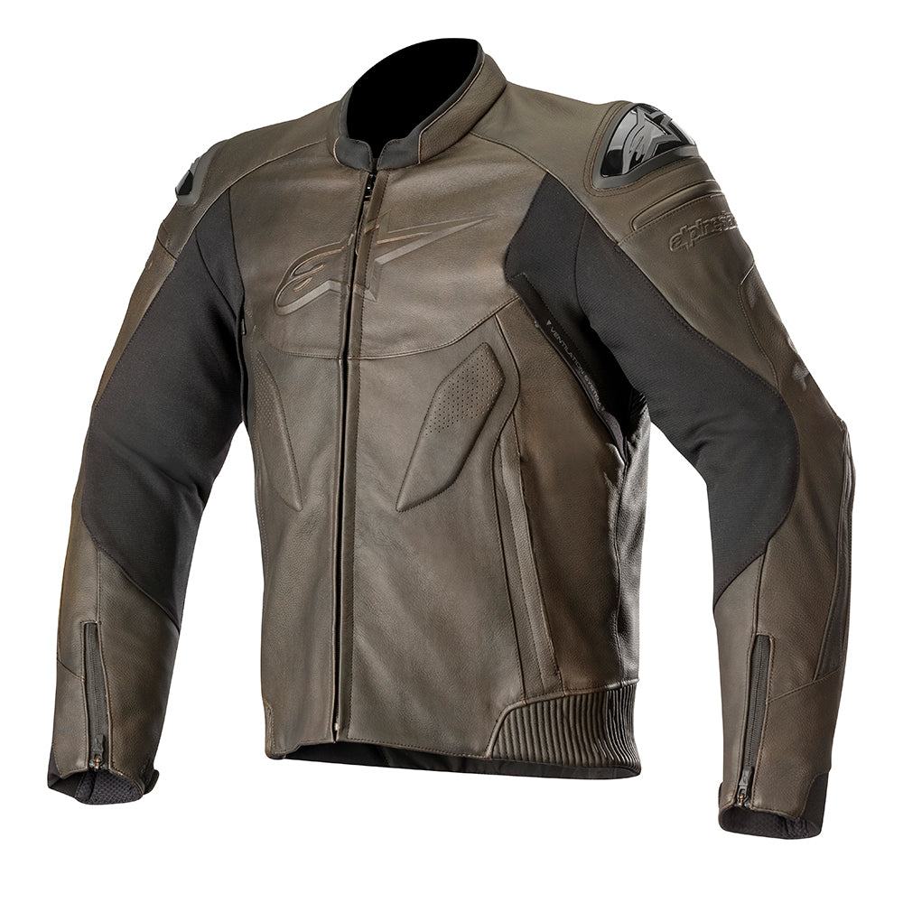Alpinestars Caliber Men's Leather Jacket Brown