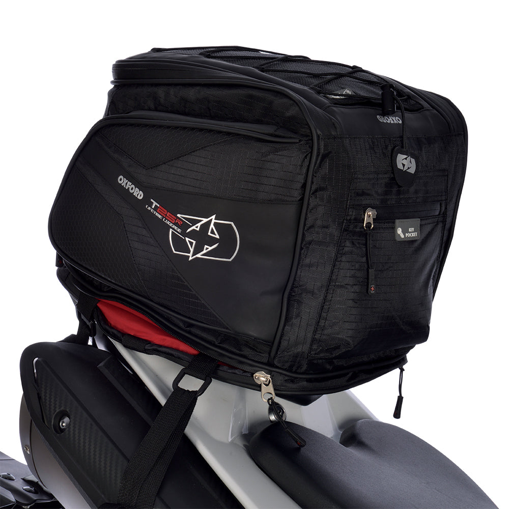 Ajs 250 Oxford Universal T25R 25L Pillion Seat Tailpack Luggage Bag Motorcycle Mororbike Black OL338