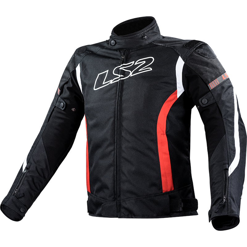 LS2 Gate Men's Textile Sports Jacket Black / Red