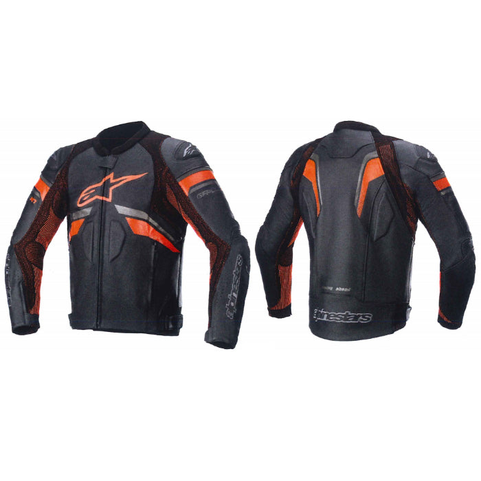 Alpinestars GP Plus R V3 Rideknit Men's Leather Jacket Black/Red/Fluo