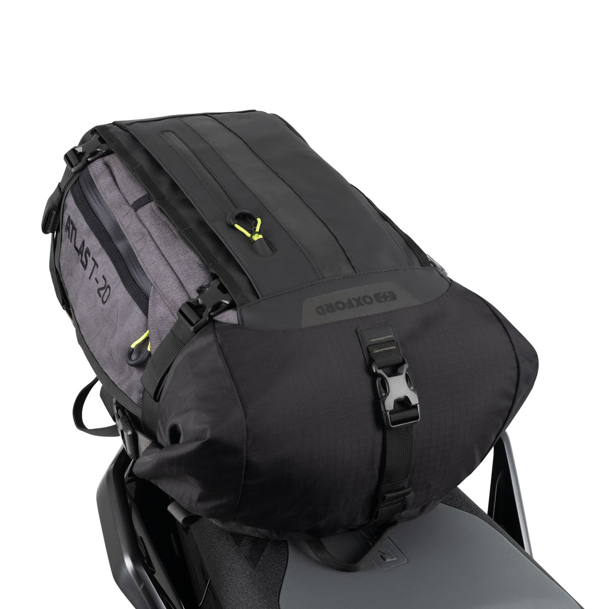 Oxford Atlas T-20 Advanced Tourpack Motorcycle Motorbike Luggage Tail Bag 20L Charcoal/Black