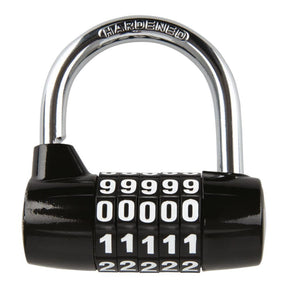 Oxford LK102 Combination 5 Digit Motorcycle Padlock Security Lock 7mm Black