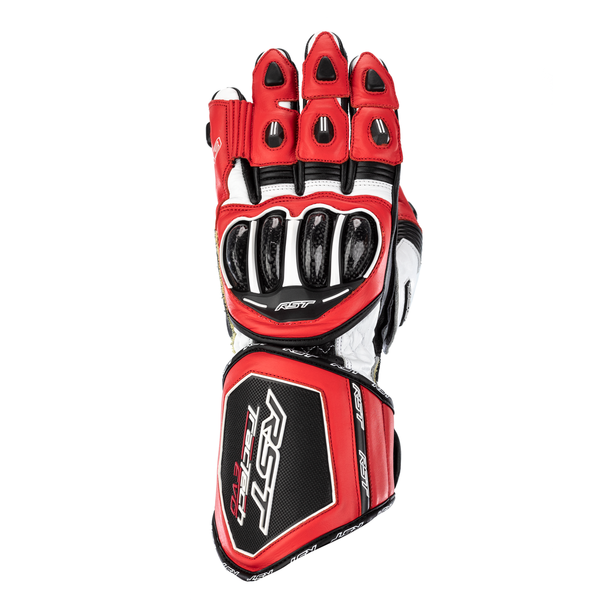 RST Tractech Evo 4 CE Mens Motorcycle Leather Gloves - Red