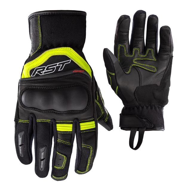 RST Urban Air 3 Mesh CE Mens Motorcycle Gloves - Black & Yellow