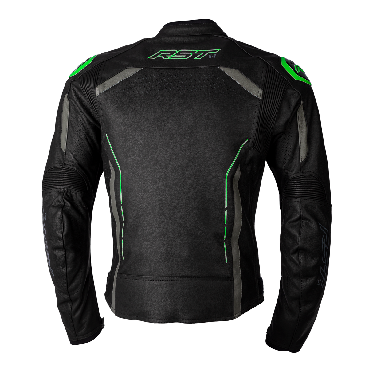 RST S1 CE Mens Motorcycle Leather Jacket - Green