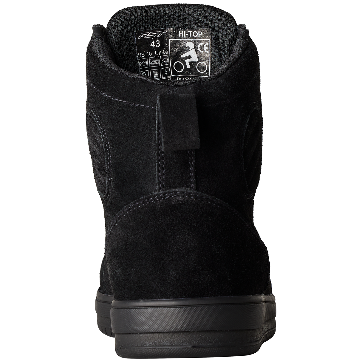 RST HiTop Moto Sneaker Mens CE Motorcycle Boots - Black Suede