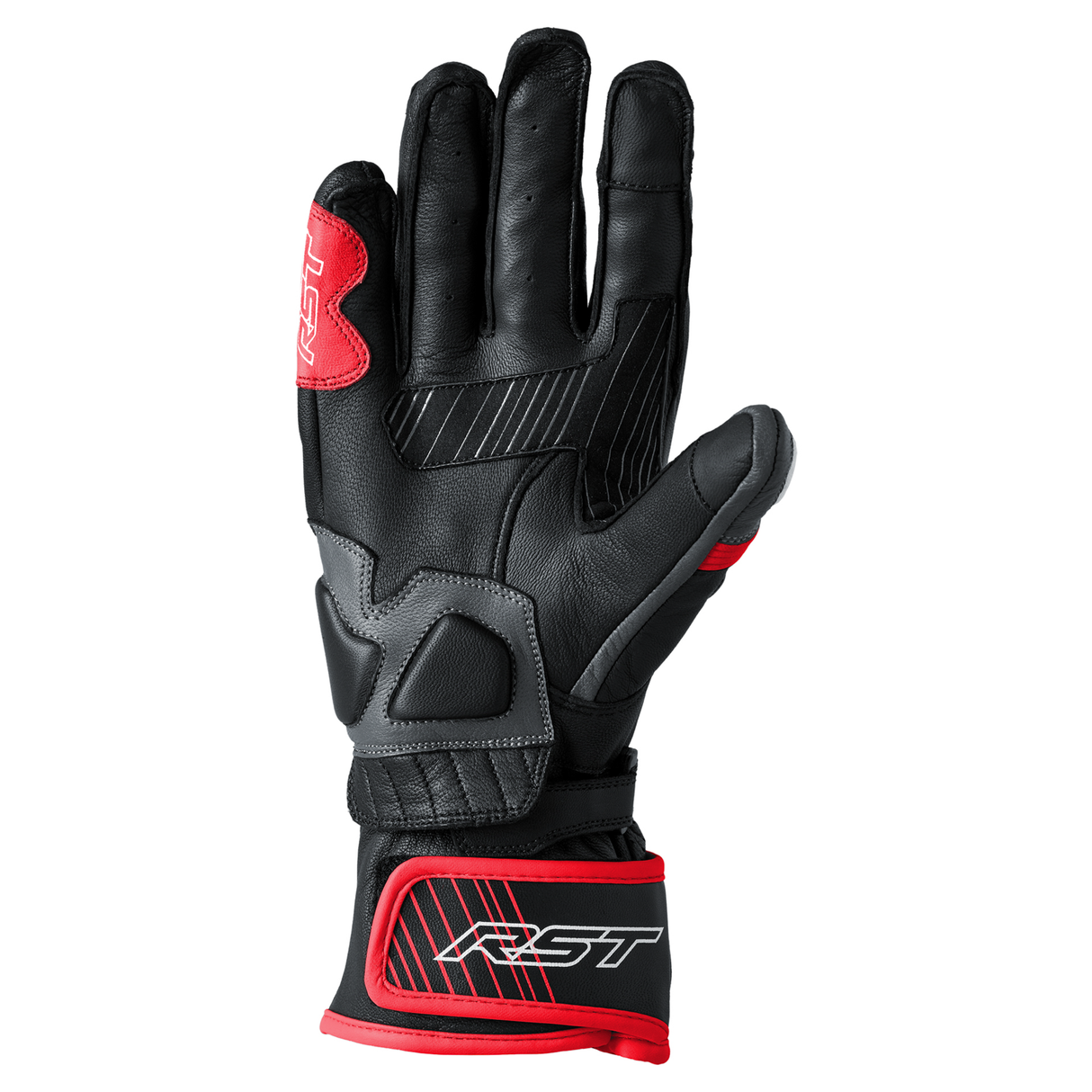 RST Fulcrum CE Mens Motorcycle Glove - Grey Red Black
