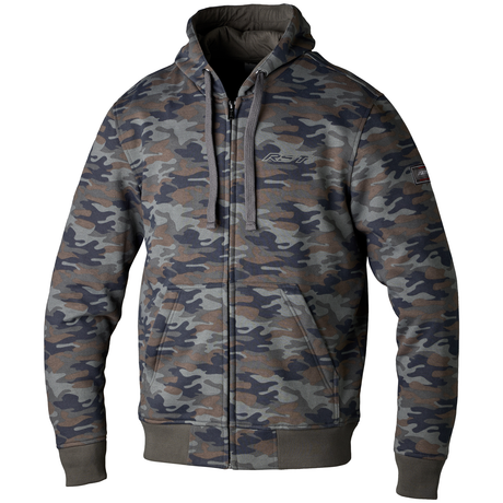 RST Zip Through Urban CE Mens Textile Armoured Hoodie Camo