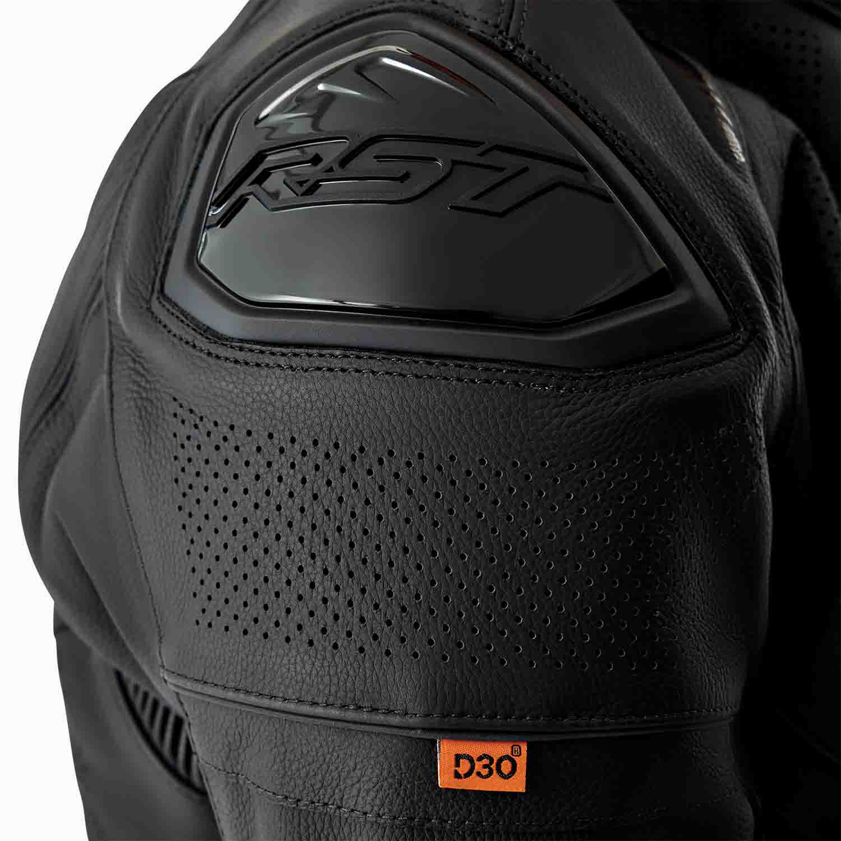 RST S1 D3O Motorcycle Leather Jacket - Black