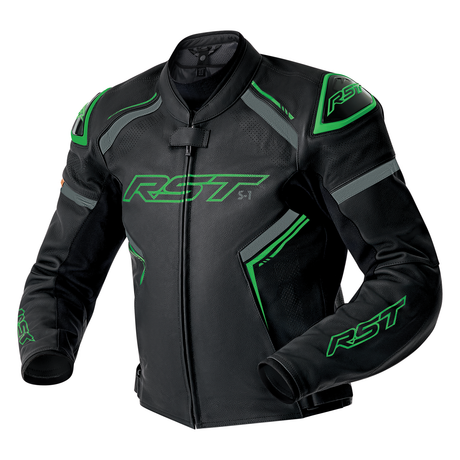 RST S1 D3O Motorcycle Leather Jacket - Green
