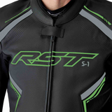 RST S1 D3O Motorcycle Leather Jacket - Green