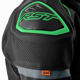RST S1 D3O Motorcycle Leather Jacket - Green