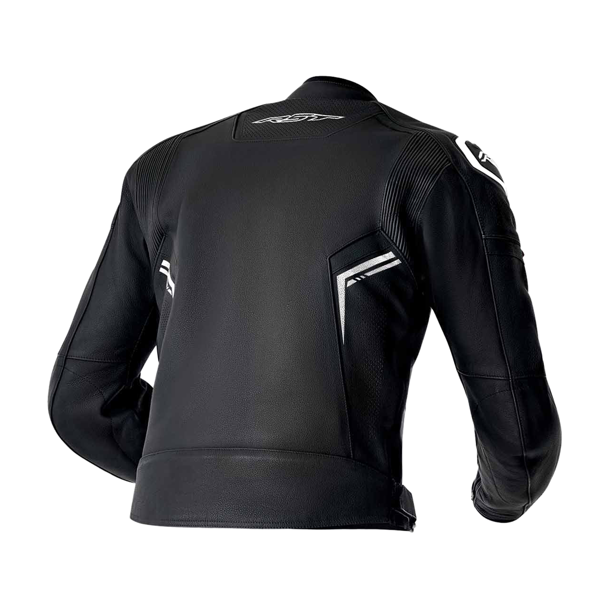 RST S1 D3O Motorcycle Leather Jacket - Black / White