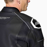 RST S1 D3O Motorcycle Leather Jacket - Black / White