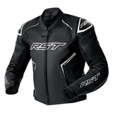 RST S1 D3O Motorcycle Leather Jacket - Black / White