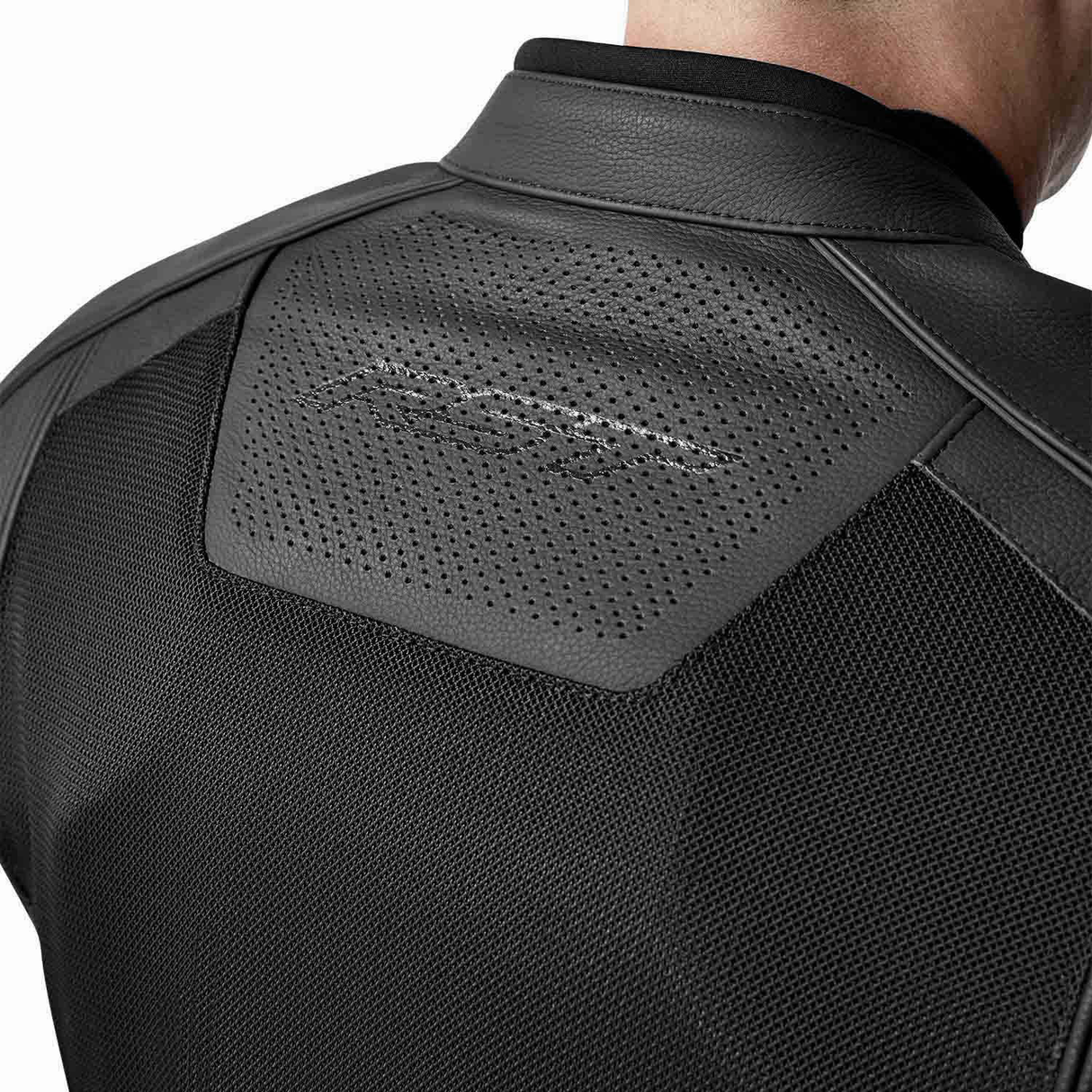 RST S1 Mesh D3O Motorcycle Leather Jacket - Black