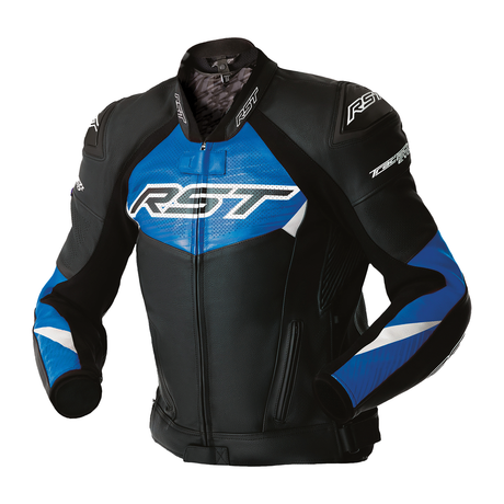RST Tractech Evo D3O Leather Jacket Black Blue