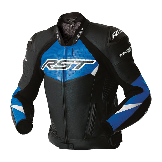 RST Tractech Evo D3O Leather Jacket Black Blue