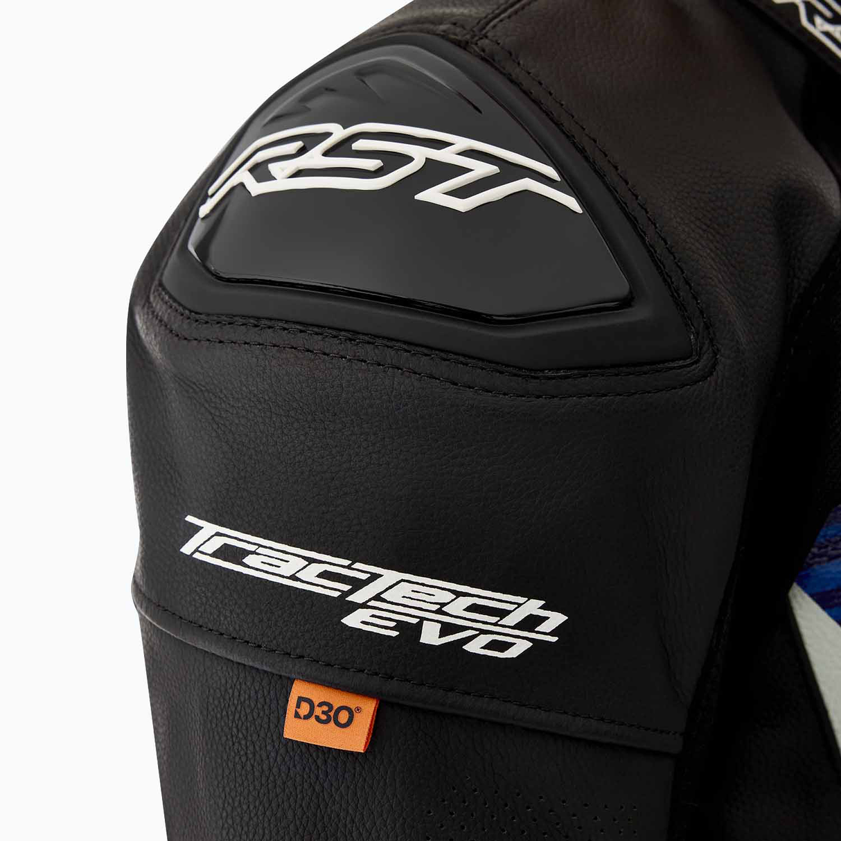 RST Tractech Evo D3O Motorcycle Leather Jacket - Blue