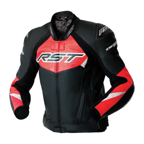 RST Tractech Evo D3O Motorcycle Leather Jacket - Red