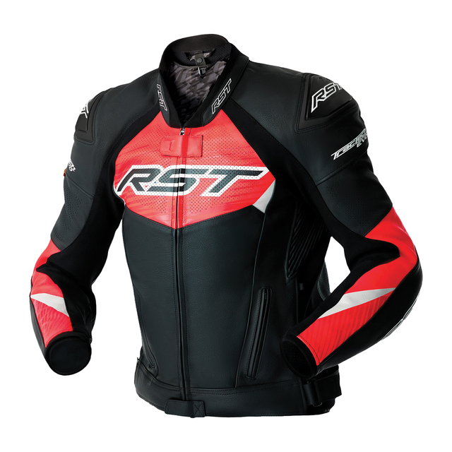 RST Tractech Evo D3O Motorcycle Leather Jacket - Red
