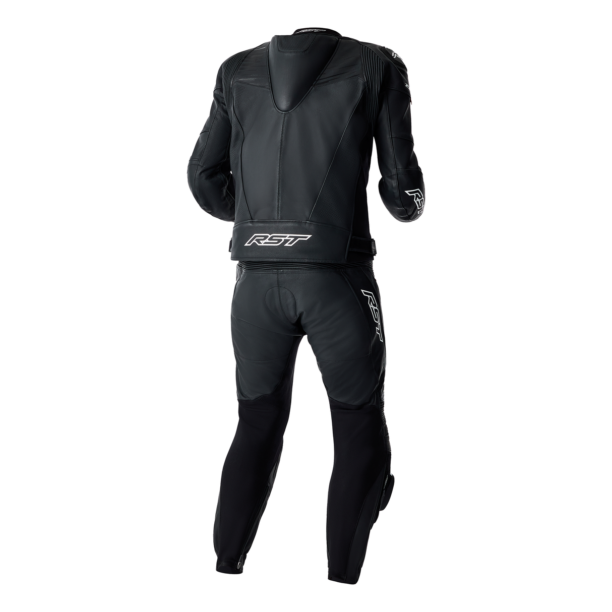 RST Tractech Evo D3O Motorcycle Leather Jacket - Black & White