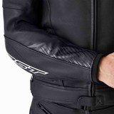 RST Tractech Evo D3O Motorcycle Leather Jacket - Black & White