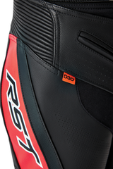 RST Tractech Evo D3O Motorcycle Leather Pants - Black & Red