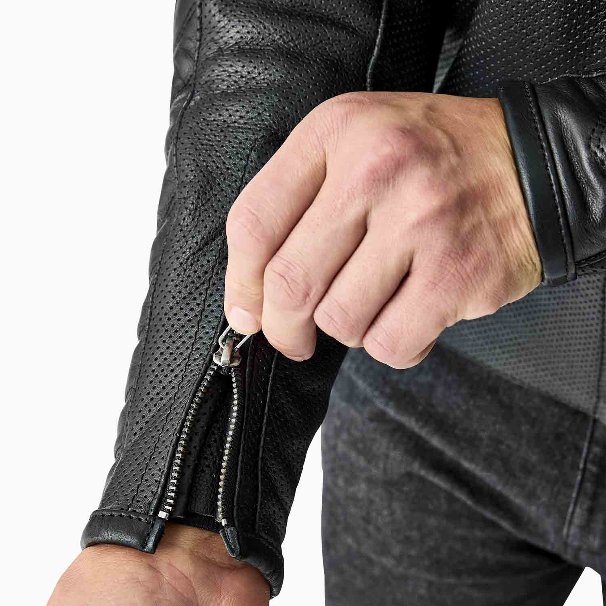 RST Roadster Air D3O Motorcycle Leather Jacket - Black