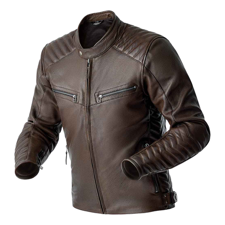RST Roadster Air D3O Motorcycle Leather Jacket - Brown