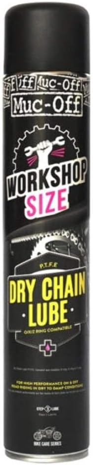 Muc-Off Motorcycle Dry Chain Lube PTFE Summer Motorbike Spray Workshop Size 750ml
