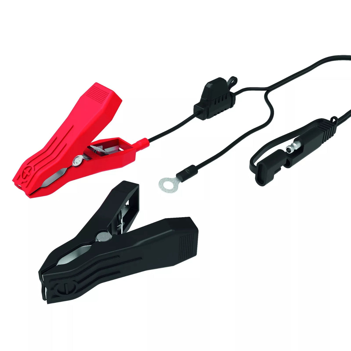 Oxford EL113 Croc-O-Ring Leads Dual Connector SAE Heavy Duty All-Weather Chrocodile Clips Cable