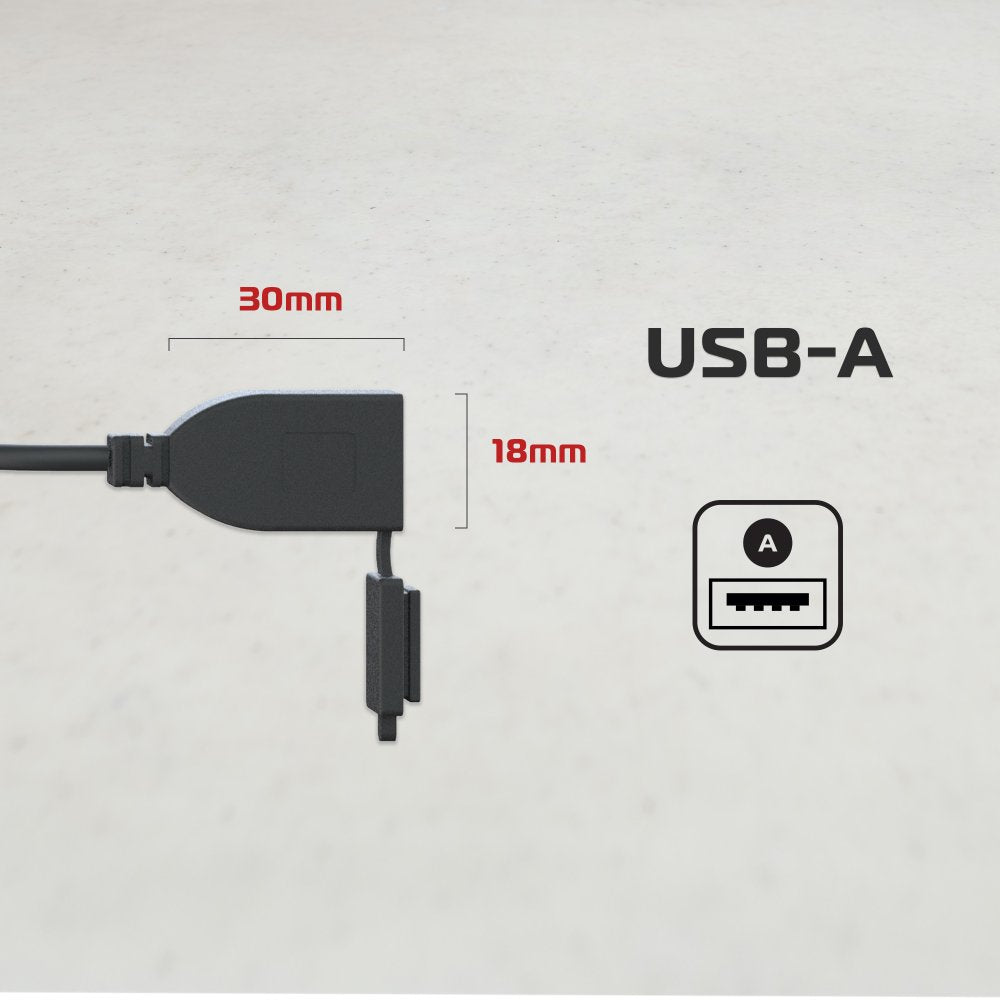 Oxford EL116 USB Type A 3.0 Amp Motorcycle Motorbike Phone GPS Charging Kit
