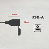 Oxford EL116 USB Type A 3.0 Amp Motorcycle Motorbike Phone GPS Charging Kit