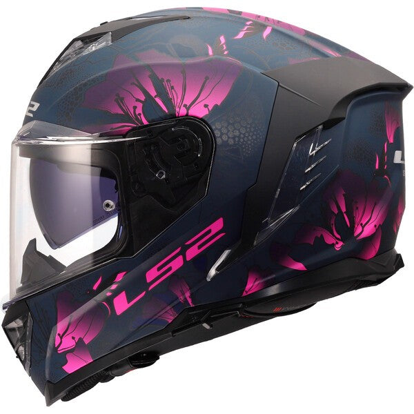 LS2 FF818 Storm III Burst Motorcycle Full Face Helmet Black Pink