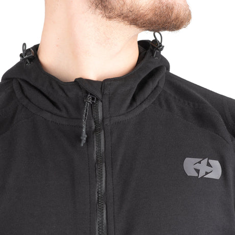 Oxford Armourlite AA Lockon Motorcycle Armoured Mens Hoodie Black