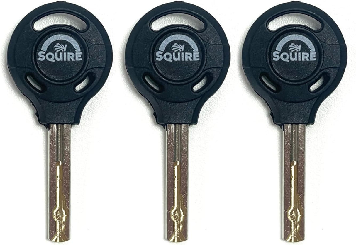 Squire Matterhorn Motorcycle Disc Lock 13mm With Reminder Cable Sold Secure Gold