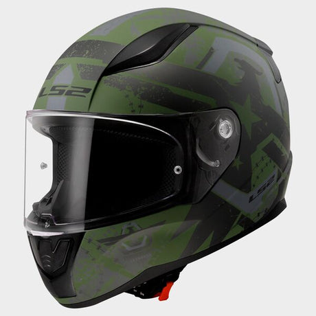 LS2 FF353 Rapid II Thunderbirds Matt Military Green Motorcycle Helmet