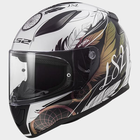 LS2 FF353 Rapid II Boho White Black Pink Motorcycle Helmet