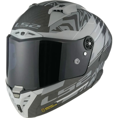 LS2 FF805 Thunder GP Aero Polar Matt Black Carbon Motorcycle Helmet