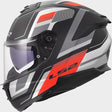 LS2 FF808 Stream II Vintage Black Grey Red Motorcycle Helmet