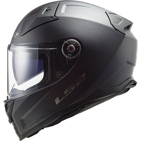 LS2 FF811 Vector II Splitter Tropical Gloss Black White Motorcycle Helmet with LS2 CARDO Intercom 4X Preinstalled