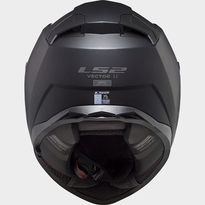 LS2 FF811 Vector II Splitter Tropical Gloss Black White Motorcycle Helmet with LS2 CARDO Intercom 4X Preinstalled