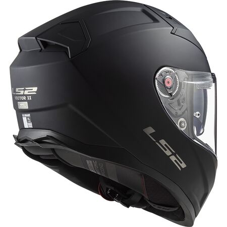LS2 FF811 Vector II Splitter Tropical Gloss Black White Motorcycle Helmet with LS2 CARDO Intercom 4X Preinstalled