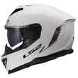 LS2 FF818 Storm III Solid Gloss White Motorcycle Helmet