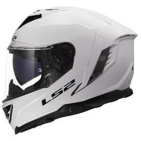 LS2 FF818 Storm III Solid Gloss White Motorcycle Helmet