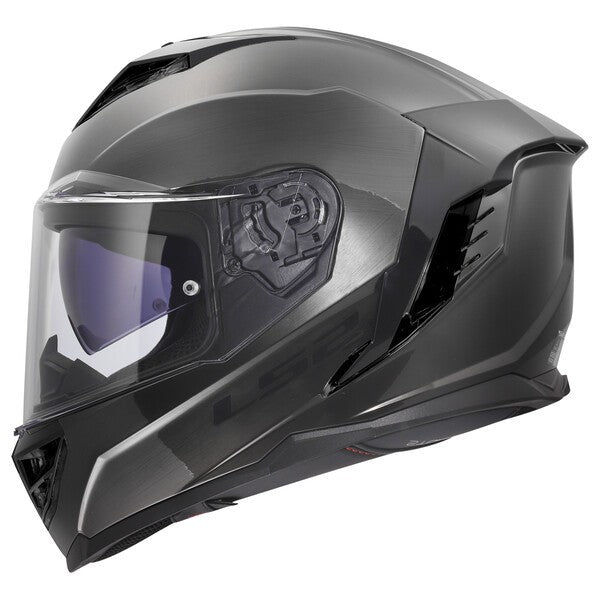 LS2 FF818 Storm III Solid Gloss Jeans Titanium Motorcycle Helmet